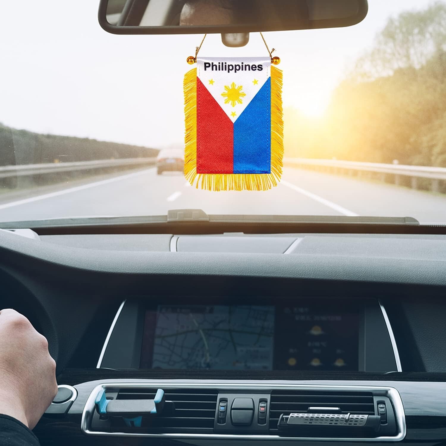 Double-Sided 3 X 5 Inch Philippine Flag for Cars & Home – Golden Fringe Detail