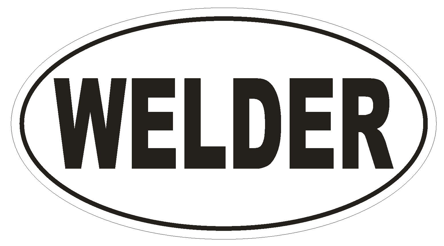 WELDER Oval Bumper Sticker or Helmet Sticker D1712 Euro Oval
