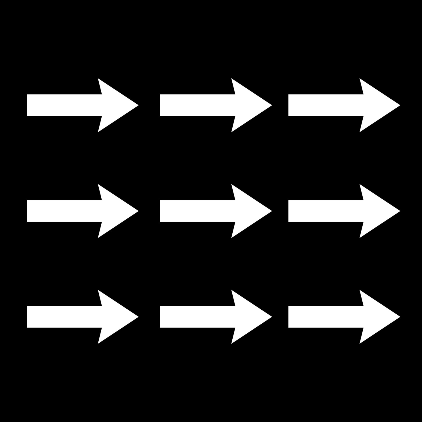 9 Pack – Minimalist Arrow Vinyl Decal Set: Modern Directional Stickers