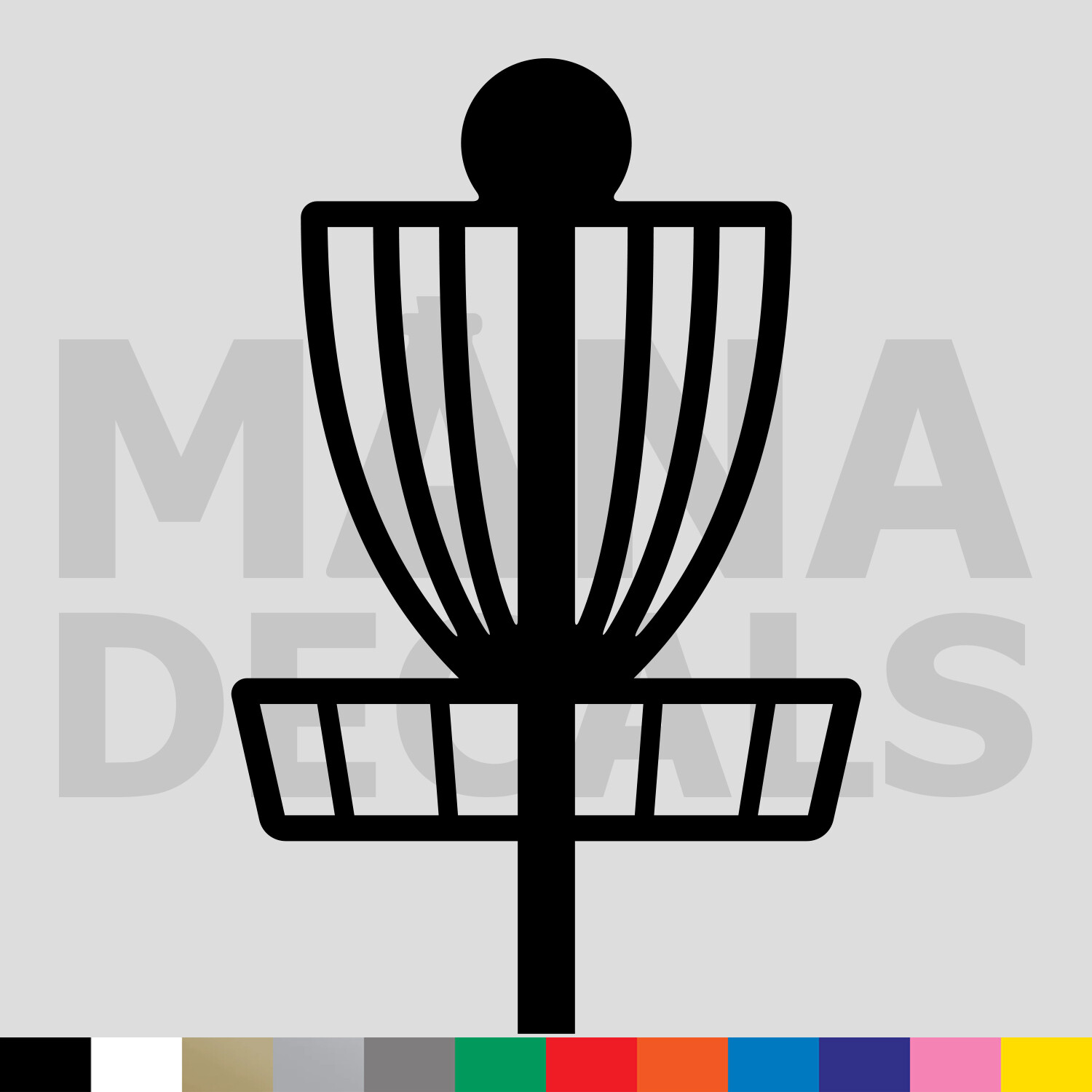 Disc Golf Basket Vinyl Die Cut Decal Sticker – Sport Hobby Game