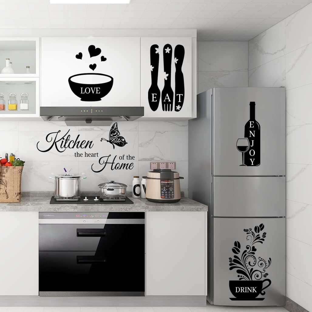 Kitchen Wall Stickers Dining Room Quotes Decals The Kitchen The Heart Home