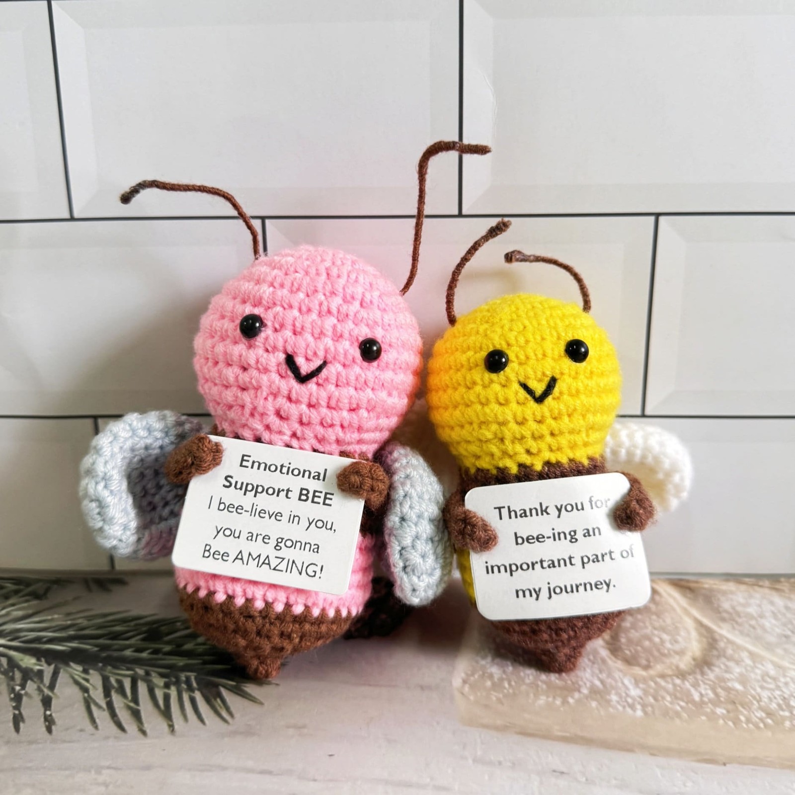 Crochet Bee Plush, Handmade Desk Decor, Thank You Gift for Teacher Friend
