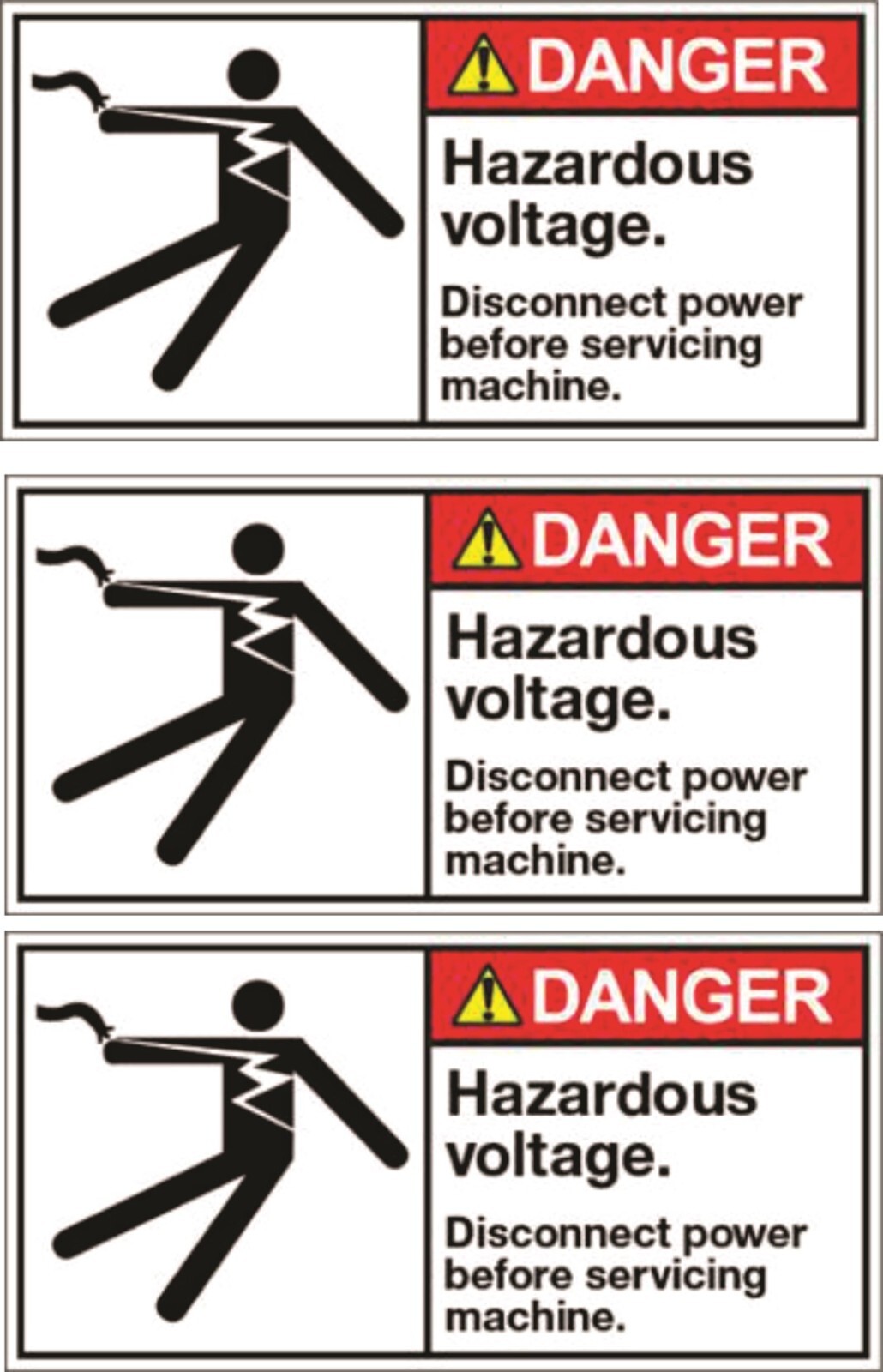 Danger High Voltage Sticker Vinyl Decal Label Electrical Safety