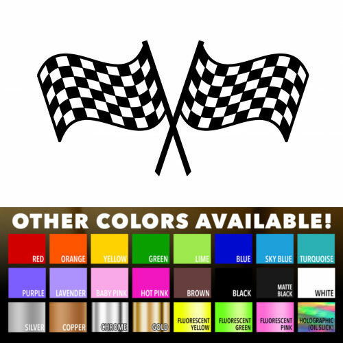 Racing Checkered Flag Waterproof Vinyl Decal Sticker for Door Windows Wall Table