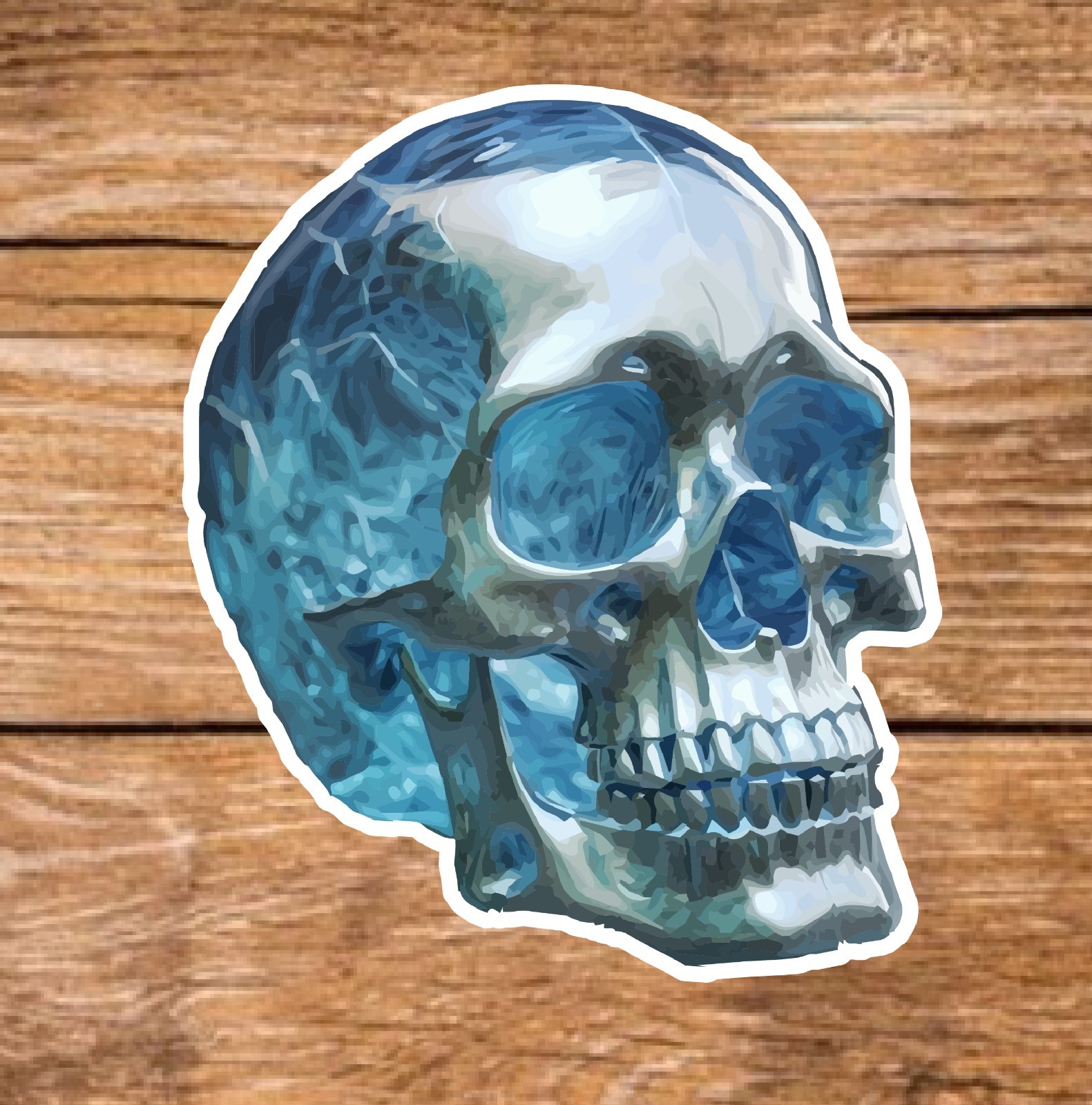Skulls – 2 Pages (20 Sticker Set) 2in, Waterproof, Glossy Finish Vinyl.