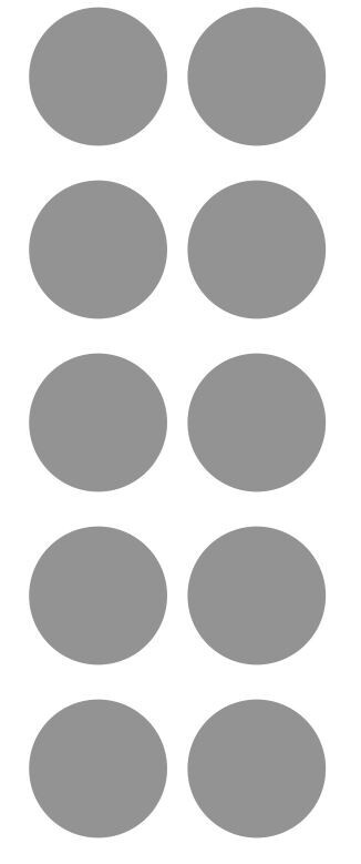 1.5″ Silver Round Label Dots Stickers Color Coding Inventory 1.5 Inch Dot