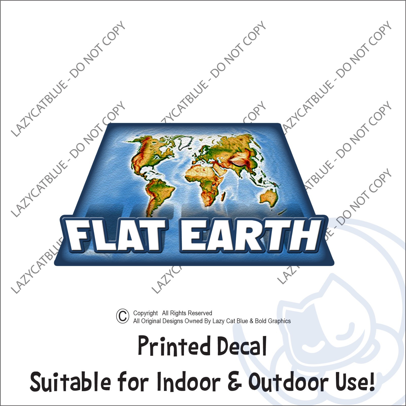 Flat Earth Decal Sticker Conspiracy Earther Awake Anti Globe World Lies Cover up