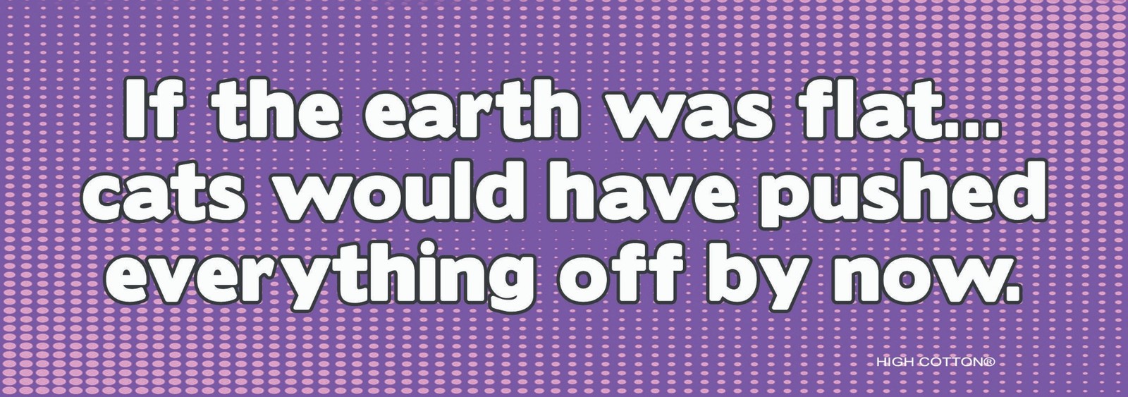 😺”If Earth Was Flat … Cats Would Have” Funny Bumper Car Magnet | Made in USA
