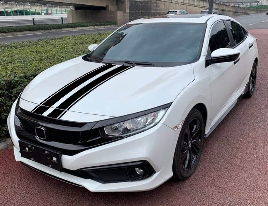 HUWANDE 63”x11” Racing Body Stripes Stickers,Cars Hood Vinyl Decals,Car Pat…