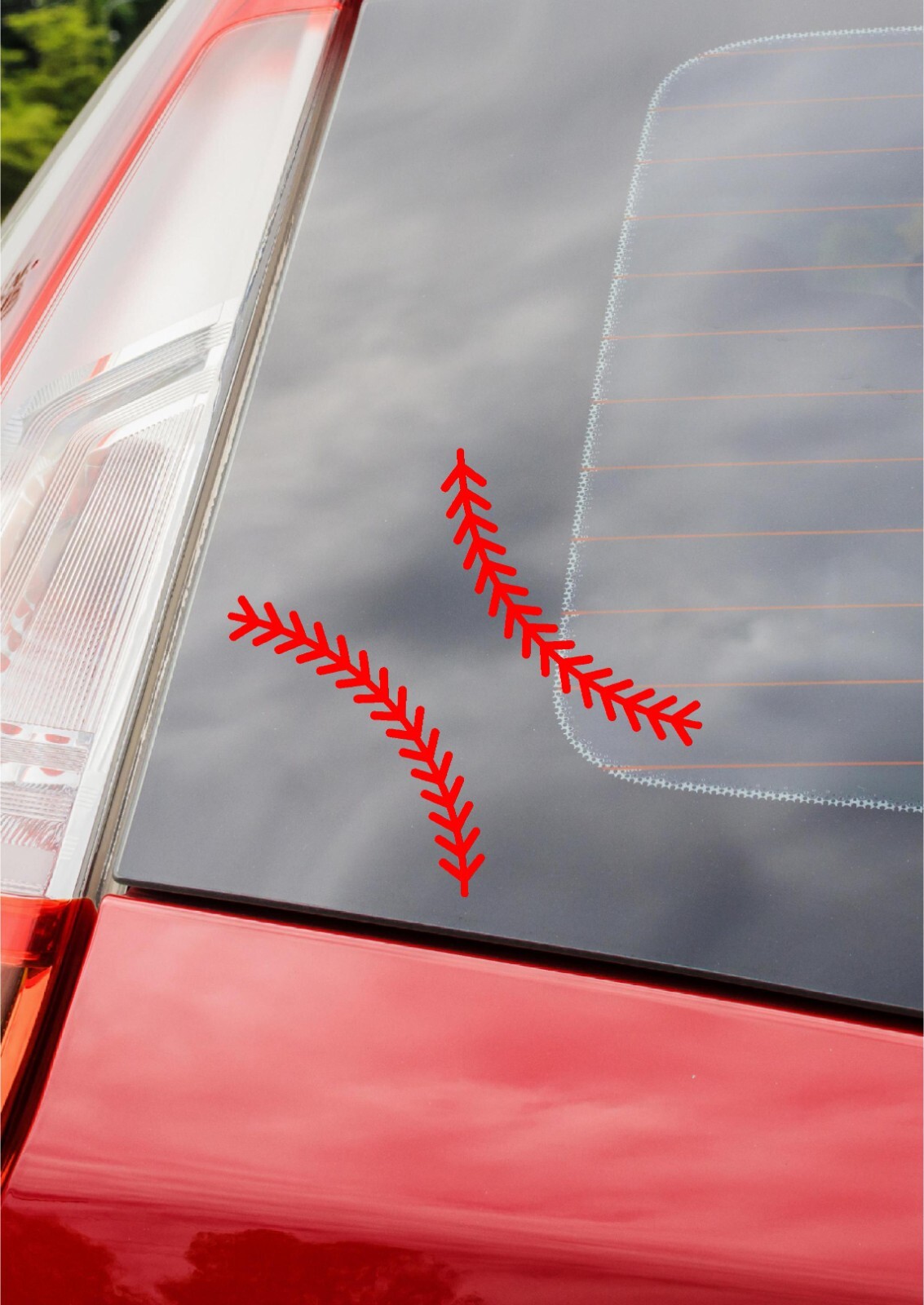 Baseball Stripes Decal Decorate anything with Smooth Surface 1.5″ x 5″ Set of 2