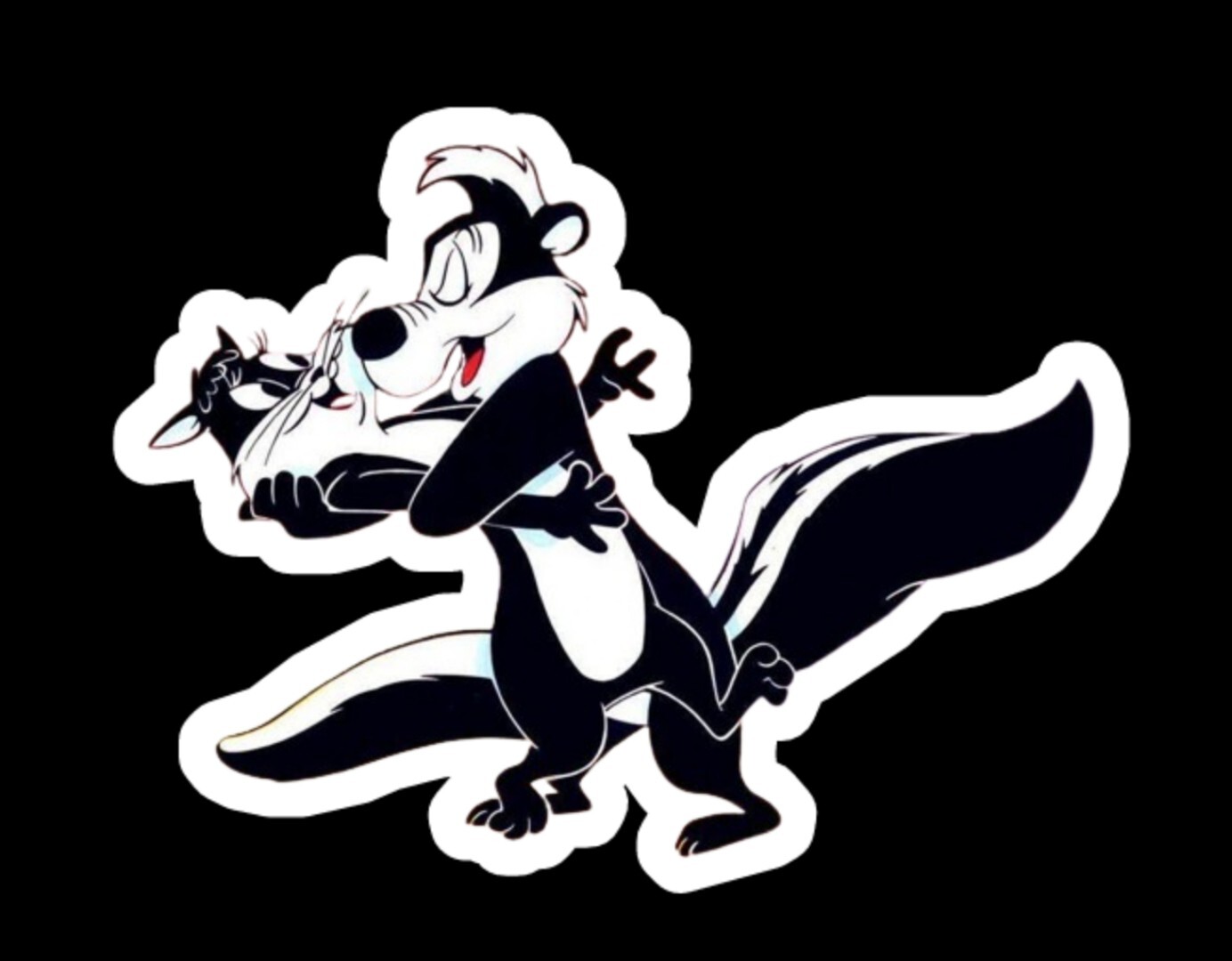 Pepe Le Pew Skunk 4 Inch Vinyl Sticker 80s Cartoons Indoor Outdoor UV Waterproof