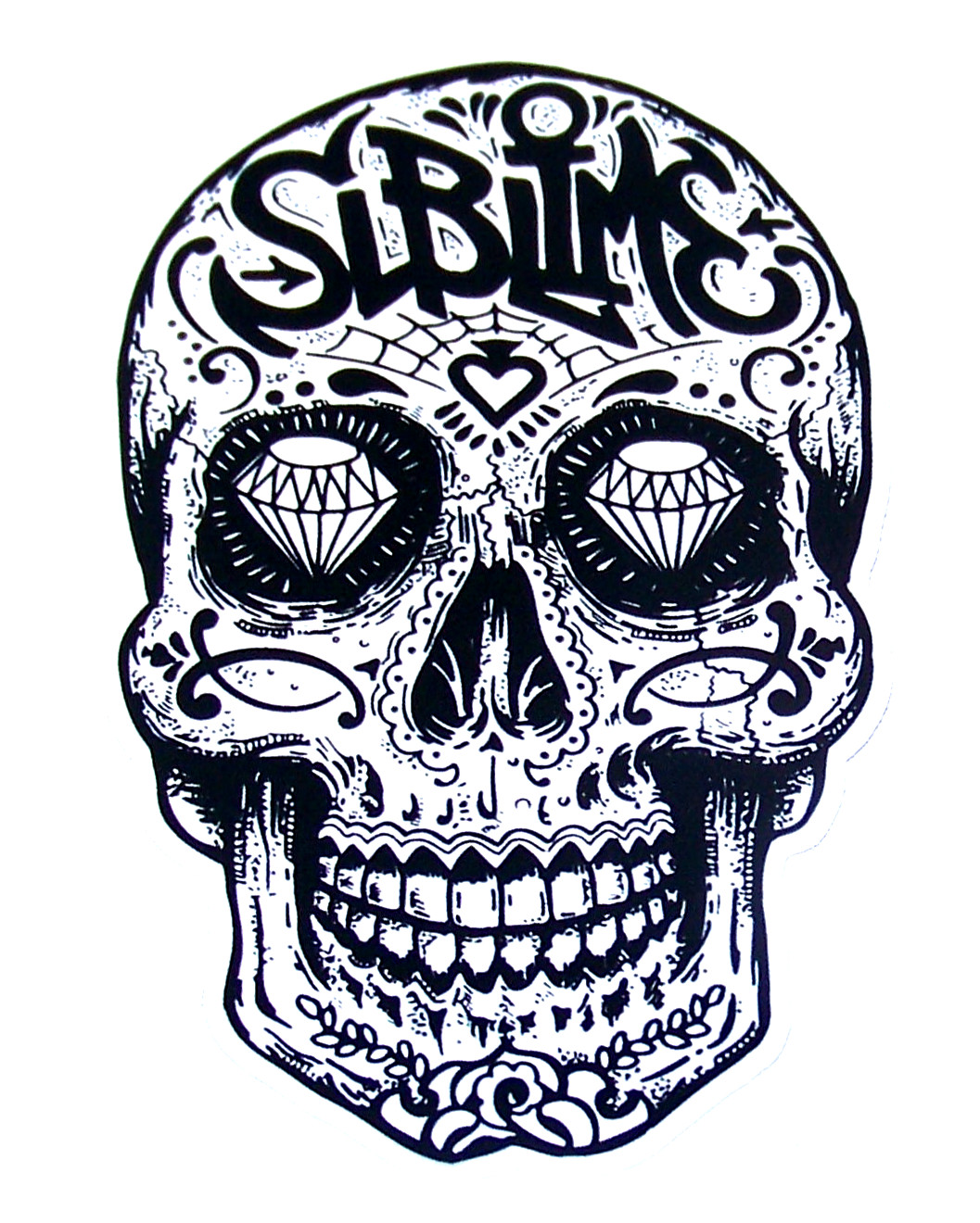 SUBLIME Logo Die Cut LARGE Sticker Decal Reggae Ska Rock Sugar Skull Music Band