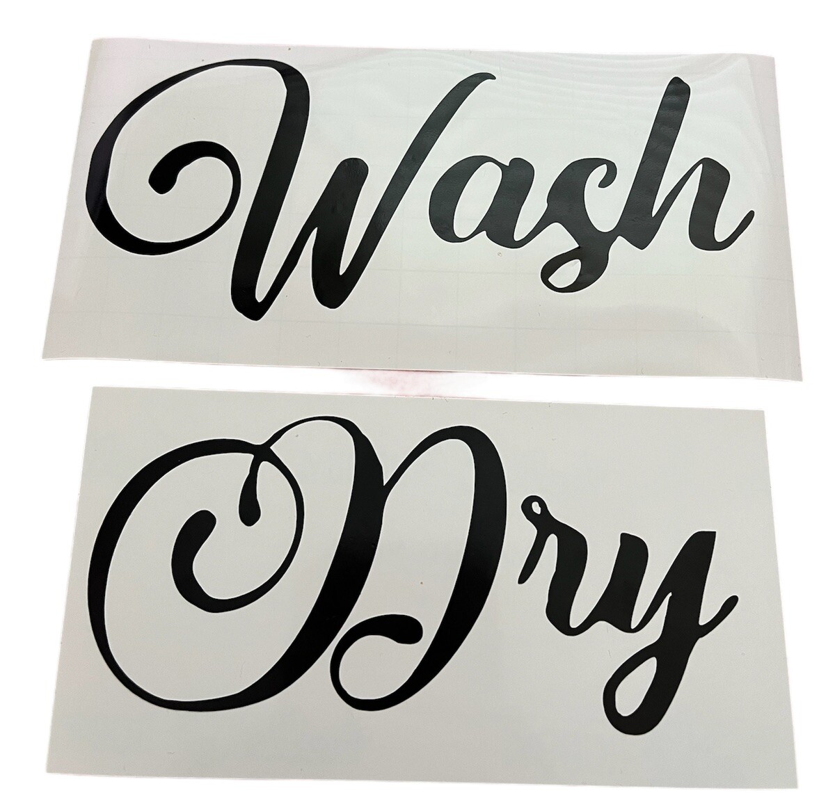 2 Wash Dry Decals For Laundry Room Stickers Simple Washer & Dryer Vinyl Decor