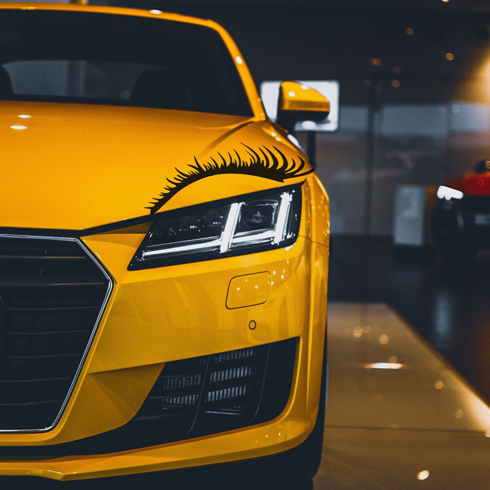 Car Eyelashes for Headlights Universal Golf Cart Sticker Accessories Sticker
