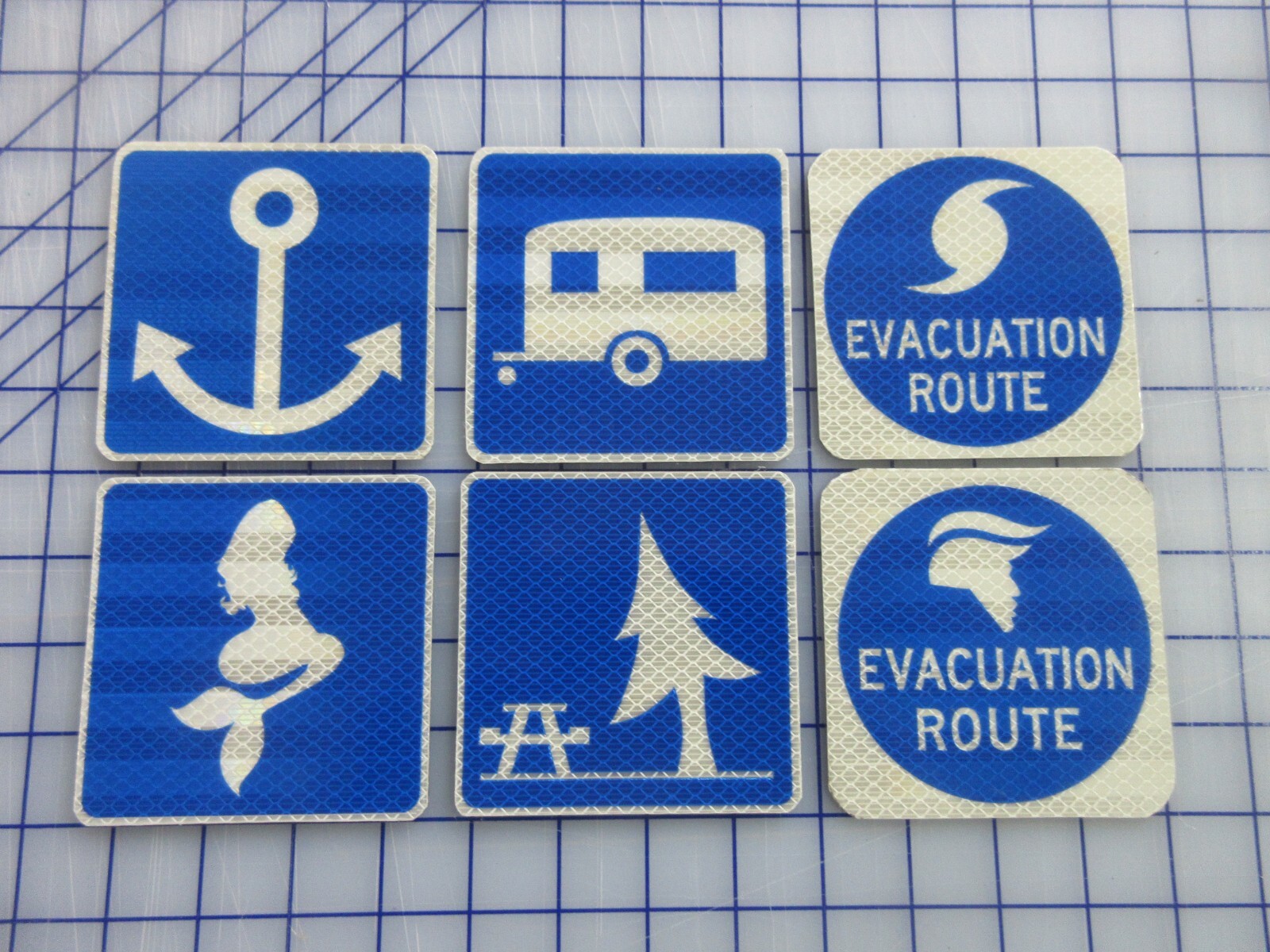 Reflective DOT Road Sign Magnet Rest Area – Trump Evacuation Route – Evacuation