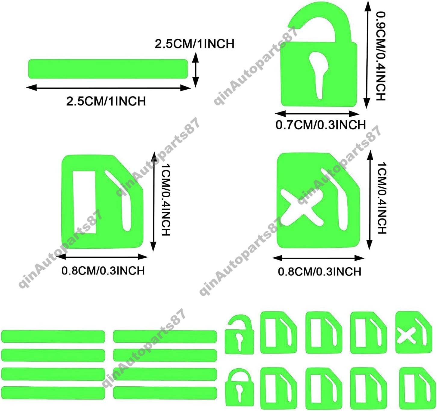 Car Sticker Car Door Window Switch Luminous Sticker Night Safety Accessories