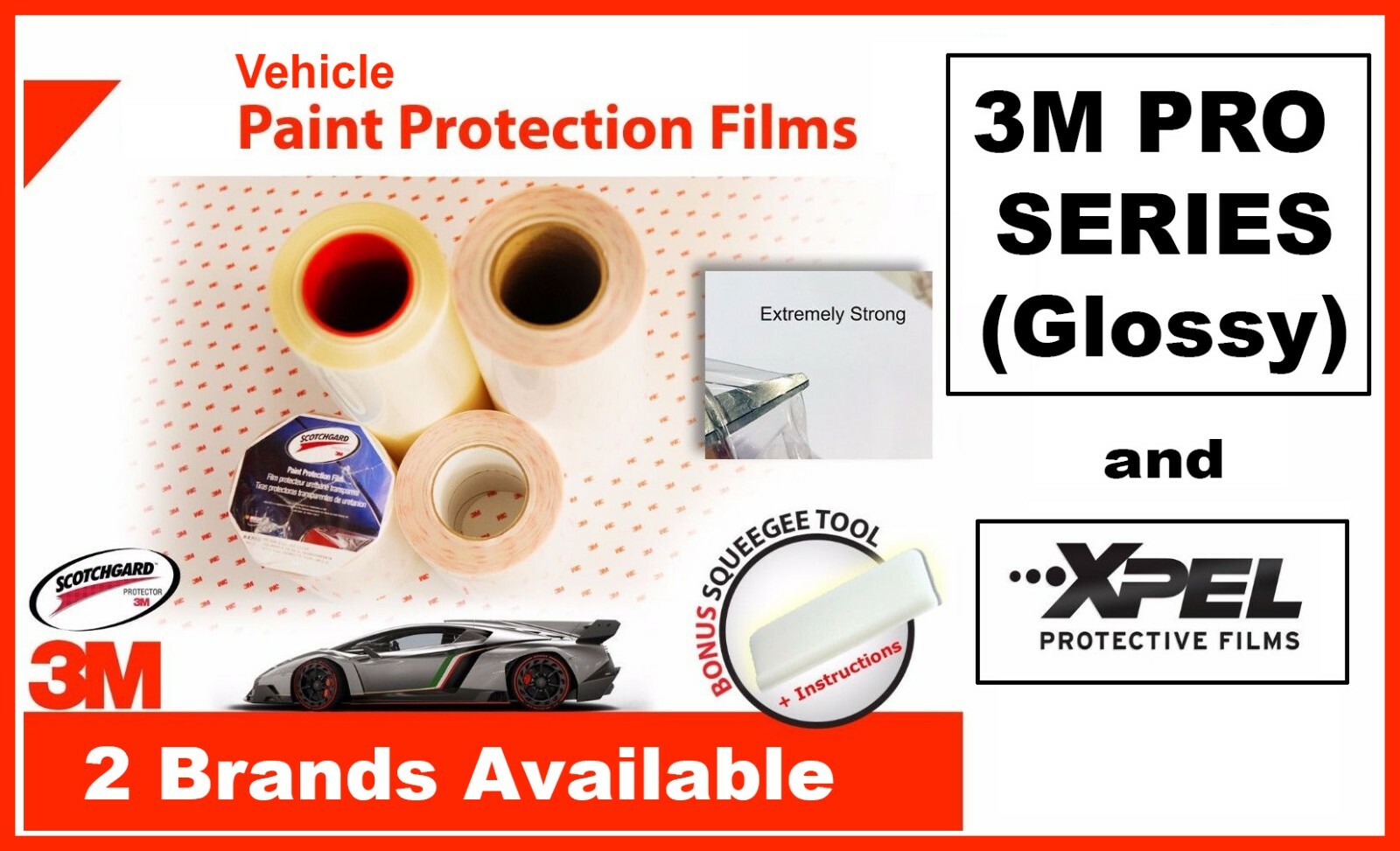 6″ Vehicle Paint Protection film – 3M Pro Series and Xpel Ultimate Plus – Cars