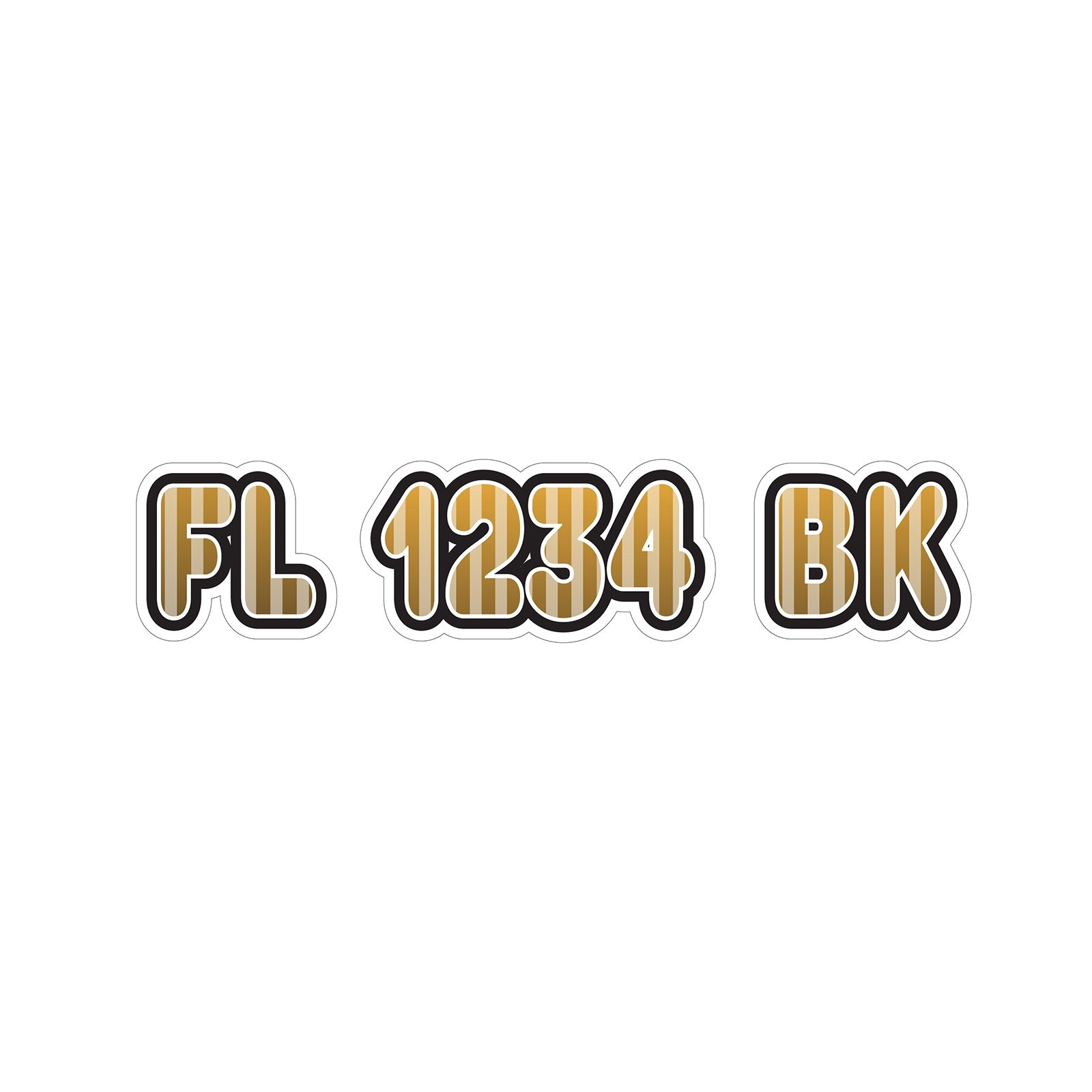 3 inch 2x Watercraft Number Custom Boat Registration Stickers3 inch Line
