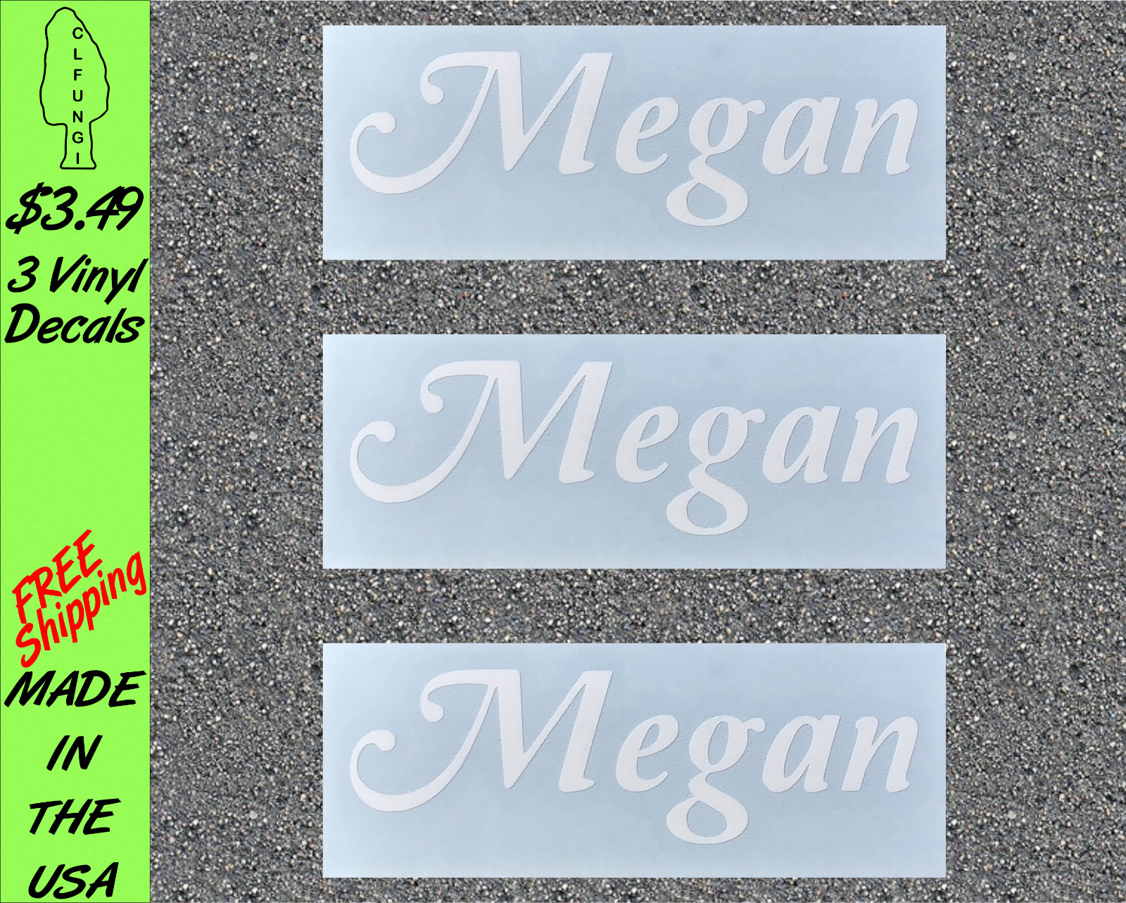 3 Custom name any word name decal sticker back to school any smooth surface