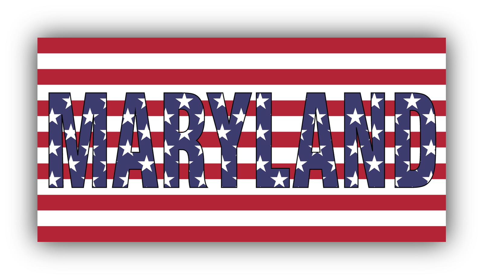 Maryland USA State Flag Vinyl Sticker Car Bumper Decal