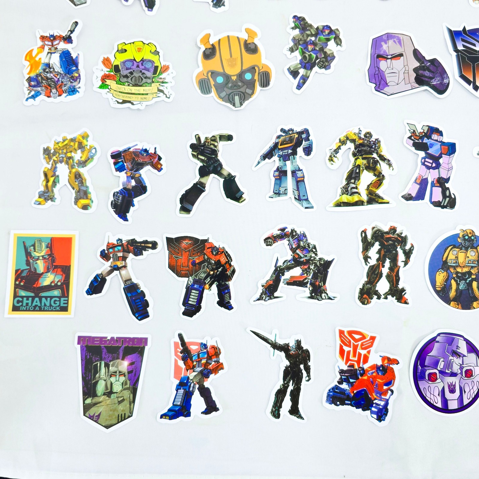 Transformers Sticker Lot 49Pc 2″ Autobots Decepticons Vinyl Decals Laptop Art