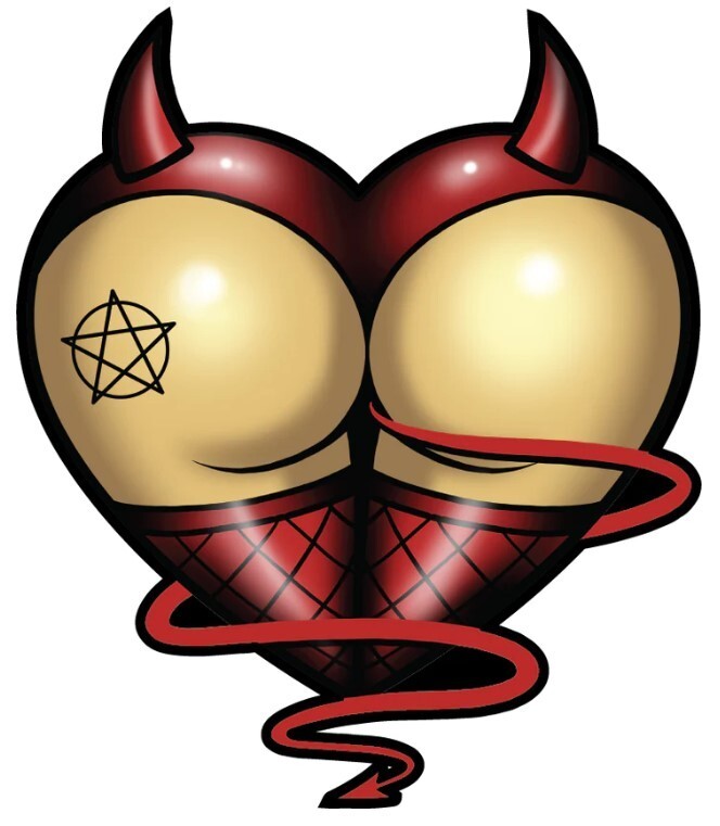 NEW LETHAL THREAT DEVIL ASS MINI DECAL STICKER 2.75″x3″ RC00295