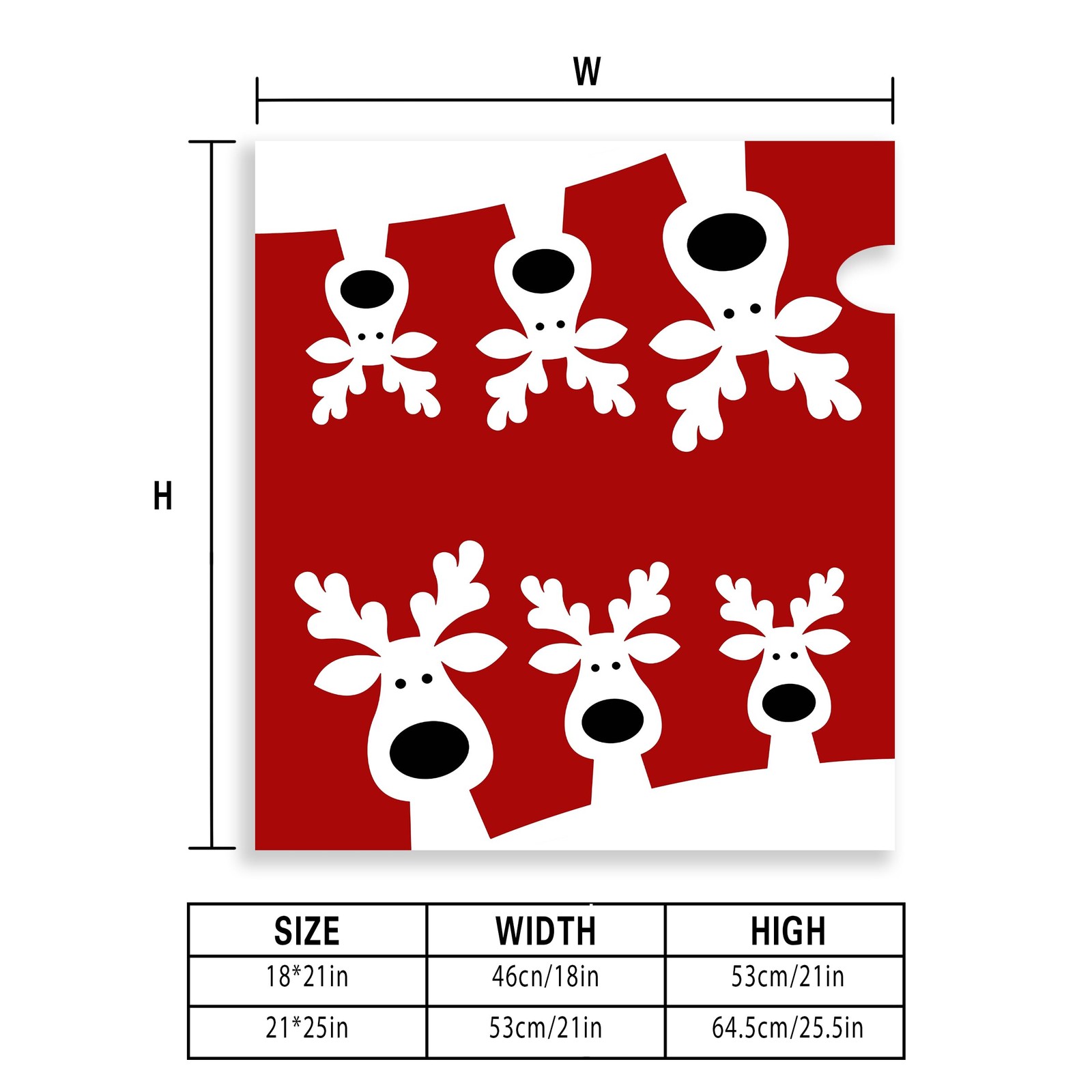 Merry Christmas Elk Mailbox Cover 21×18 inch, Cover-01
