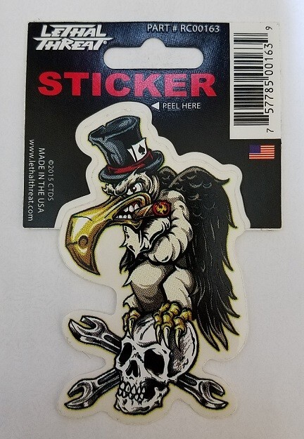 NEW LETHAL THREAT VULTURE & SKULL MINI DECAL STICKER 2.25″x3″ RC00163