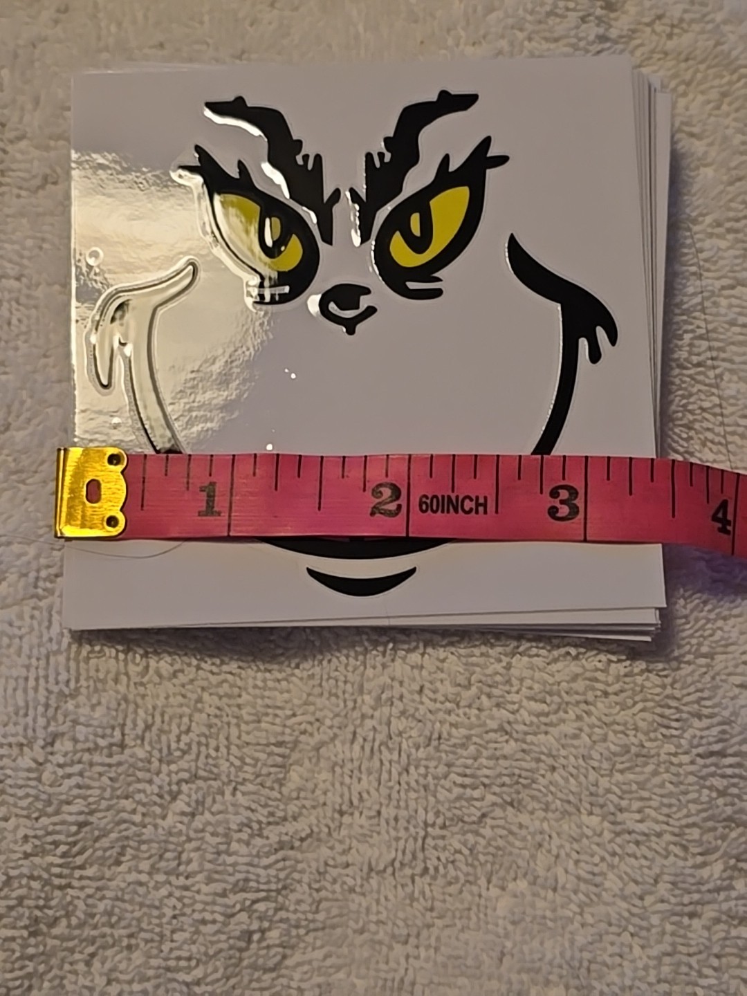 Grinch 30 Pack Transparent Stickers 3 1/2″ X 3 1/2″