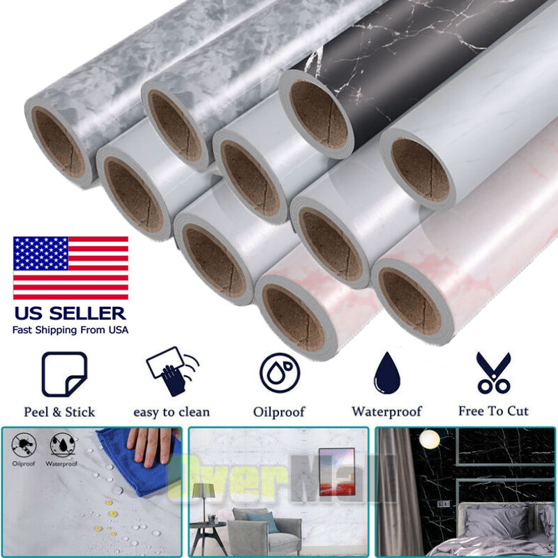 Marble Contact Paper Self Adhesive Peel & Stick Wallpaper PVC Kitchen Countertop