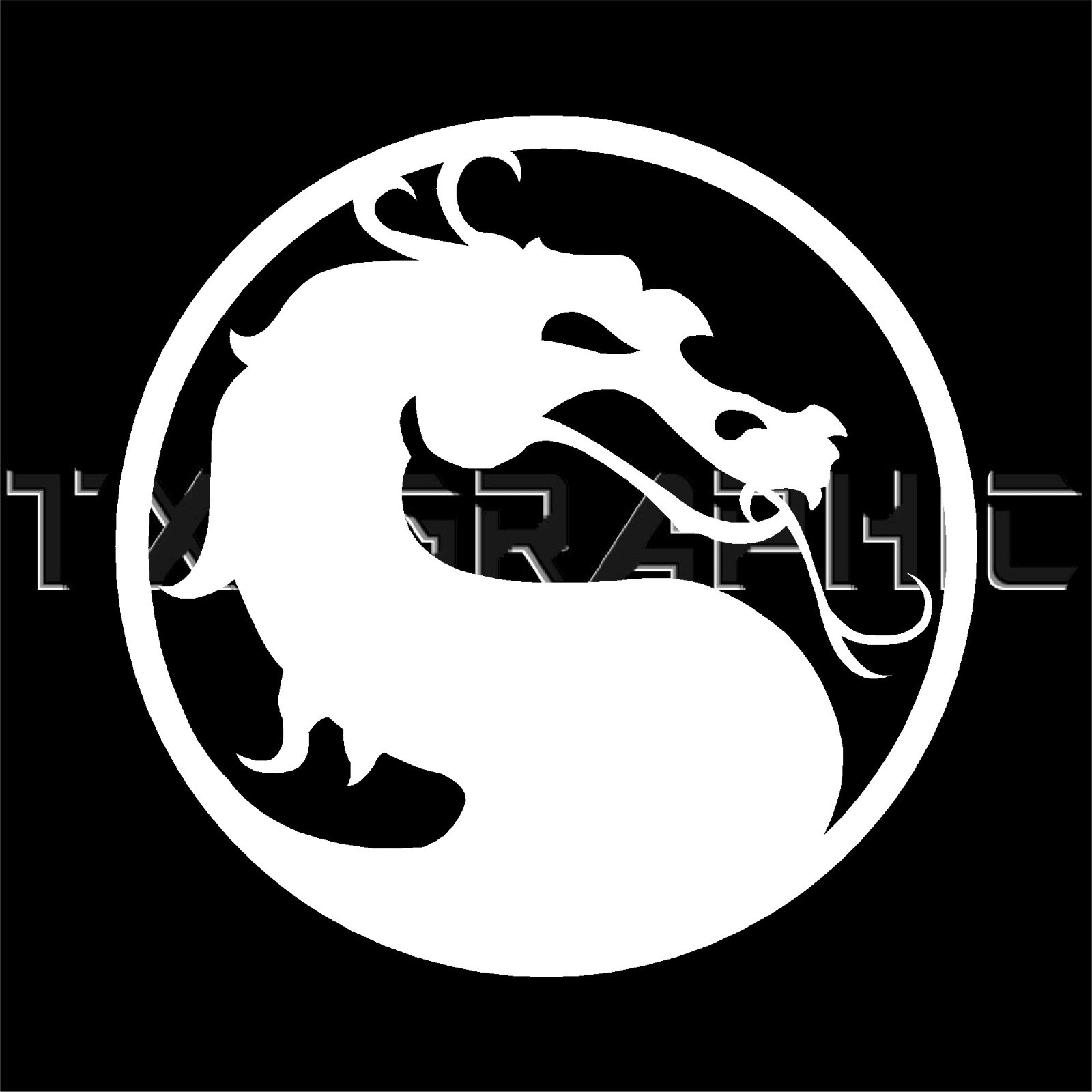 DRAGON DECAL YIN YANG STYLE DRAGON FACE CHINESE FANTASY CAR TRUCK WINDOW