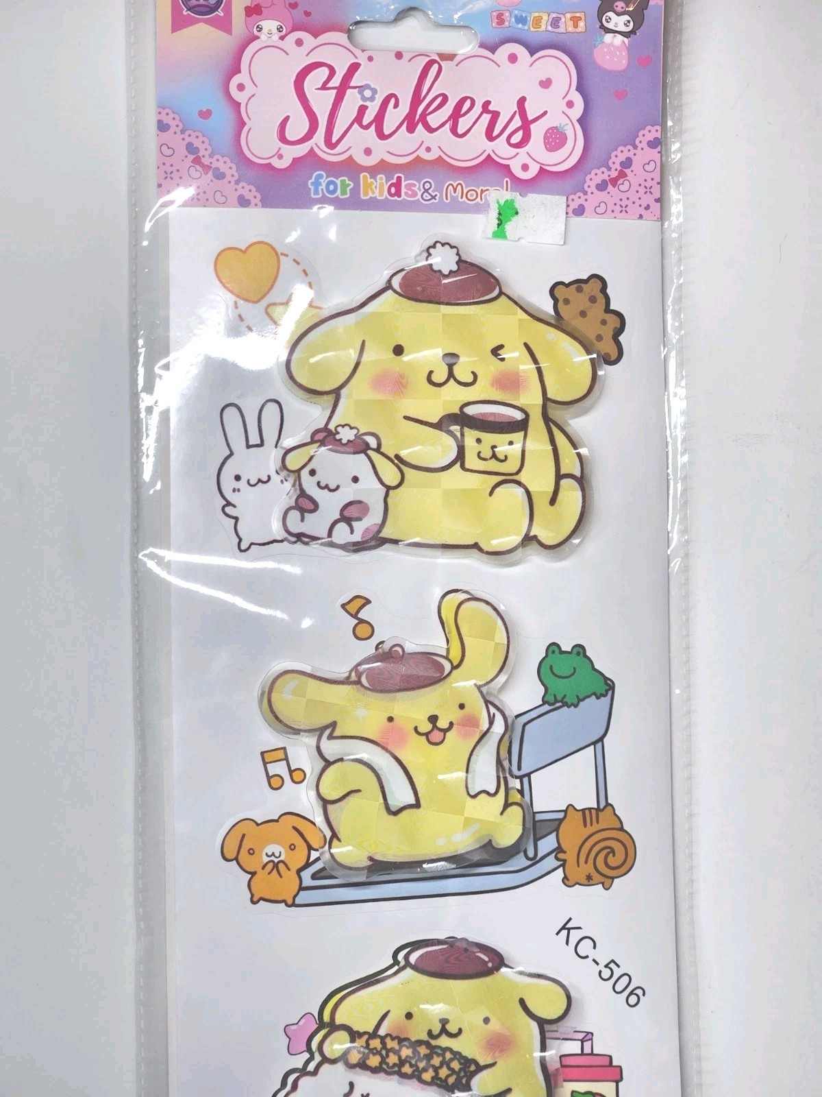 Pompompurin Room Decor 3D Large stickers 4″x3″ see pictures