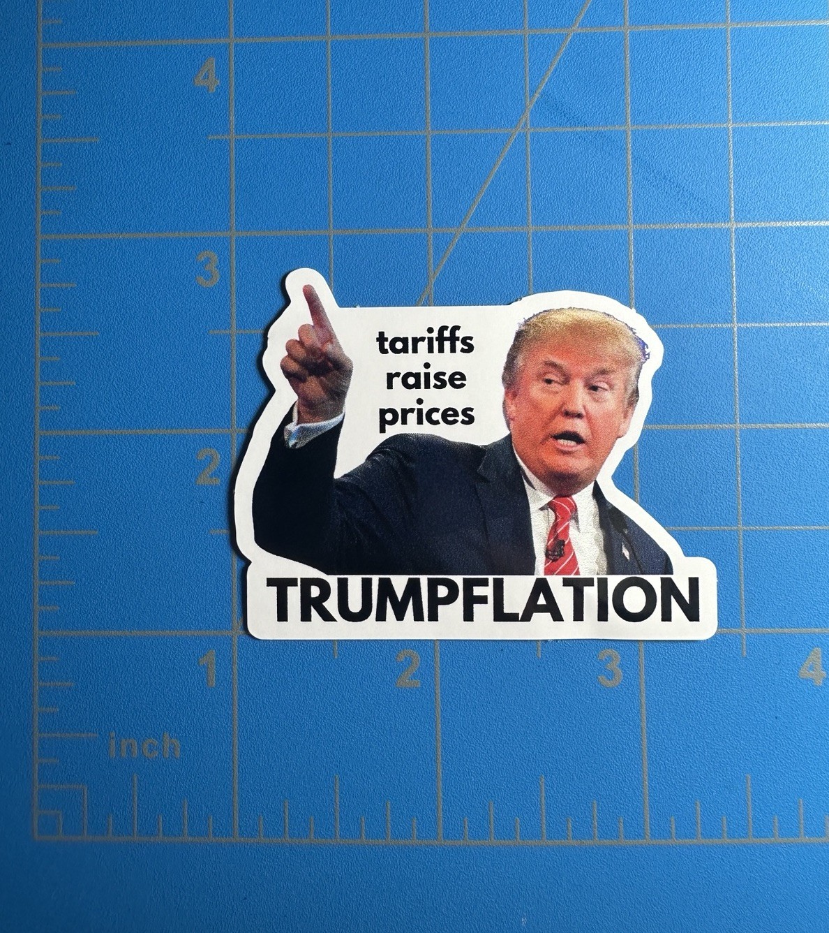 Tariffs Raise Prices Trumpflation Funny Political Anti-Trump Waterproof Sticker