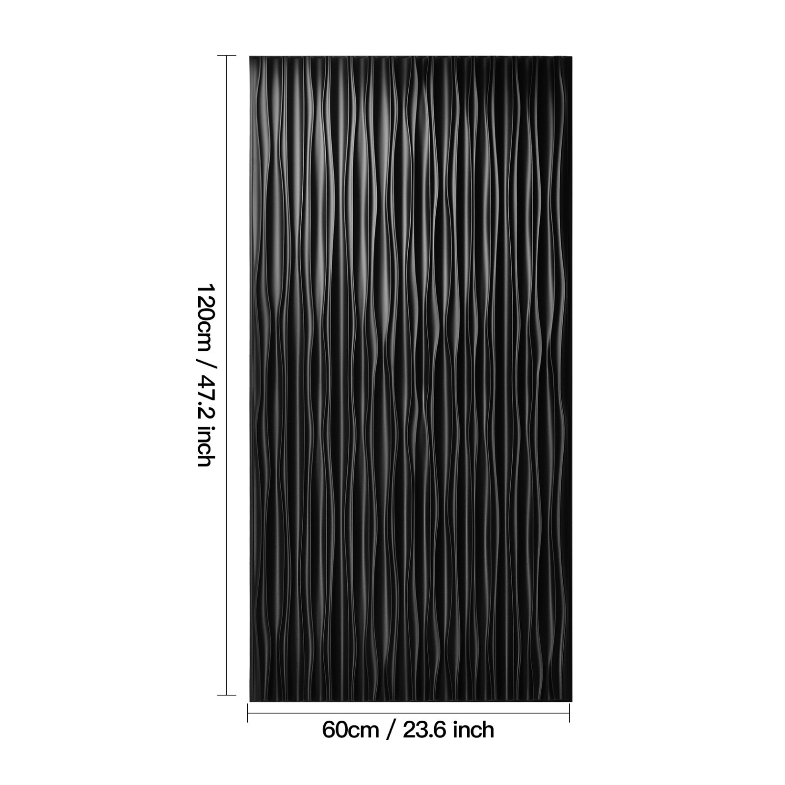 6 Pack 48″ x 24″ 3D PVC Wall Panels ,Ceilings,Black or White,Tree groove texture