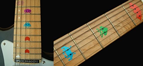 Jockomo Invaders Multi-Color Guitar Inlay Sticker