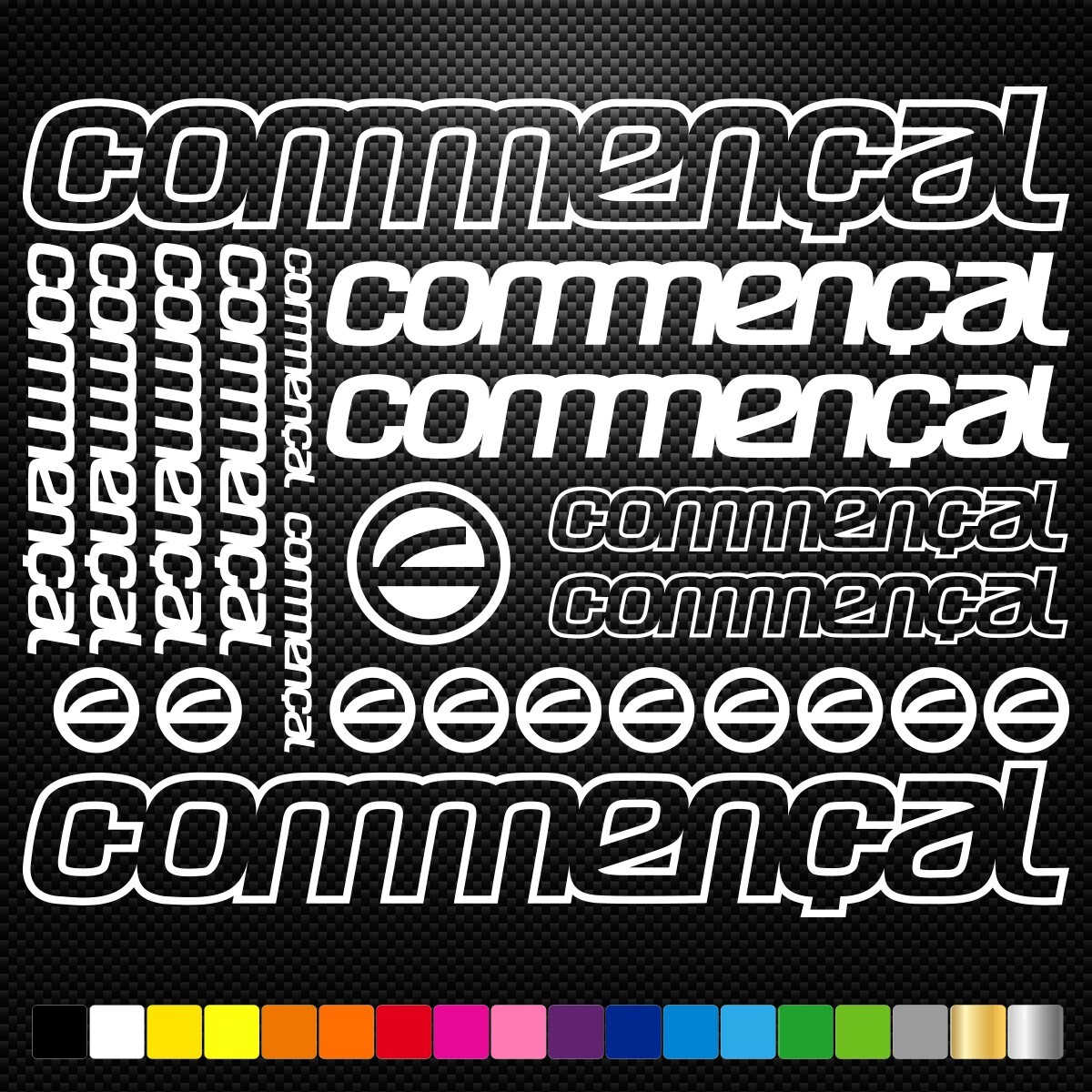 COMMENCAL – 23 Vinyl Decals Stickers Sheet Bike Frame Cycle Cycling Bicycle