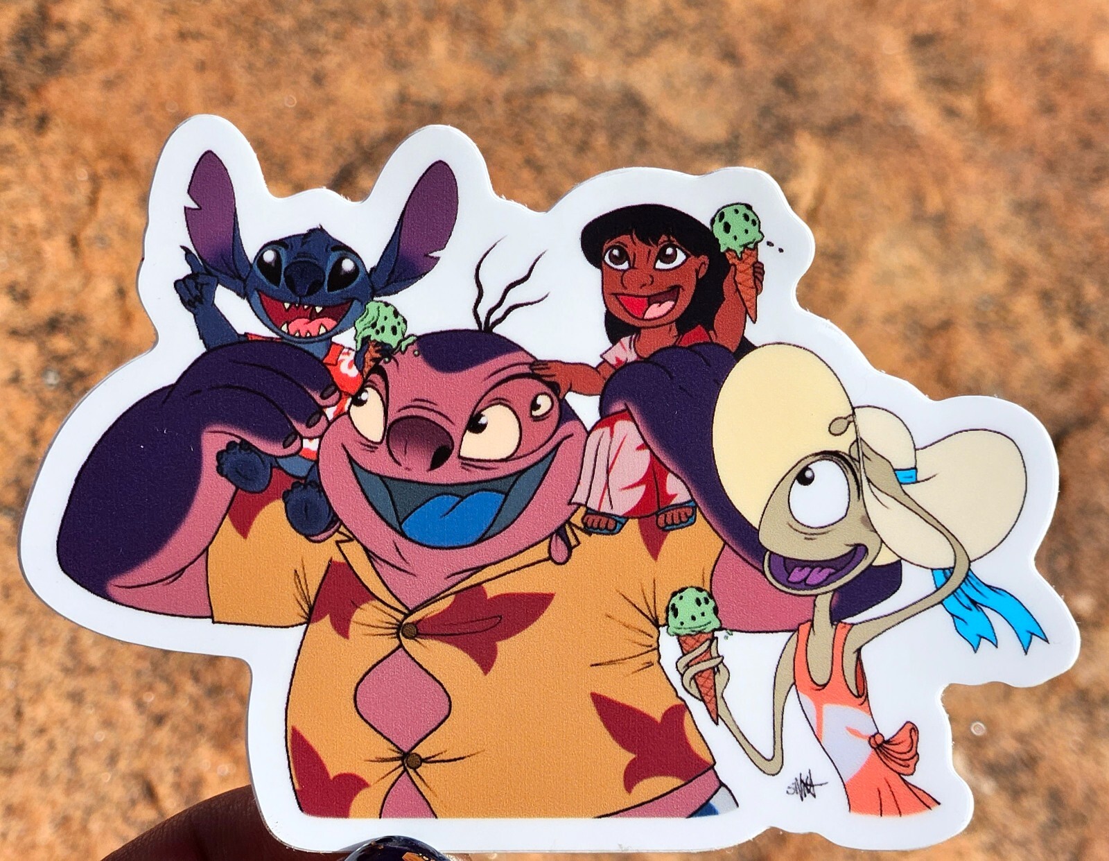 Disney Lilo Stitch Pleakley Jumba Ohana 3″ Vinyl Sticker Cartoon