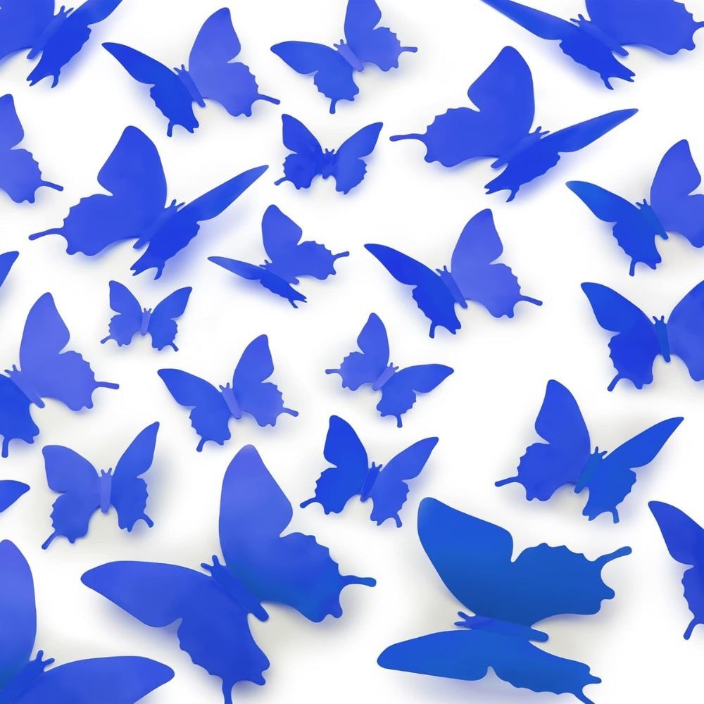 3D Butterfly Wall Decor 24/48pcs – DIY Removable Room, Party & Wedding