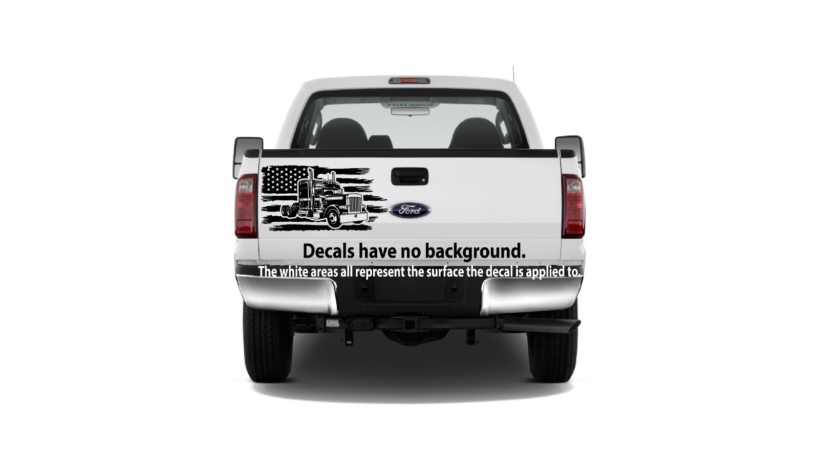 Distressed American Flag Semi Truck USA Peterbilt 379 Freedom Decal Sticker