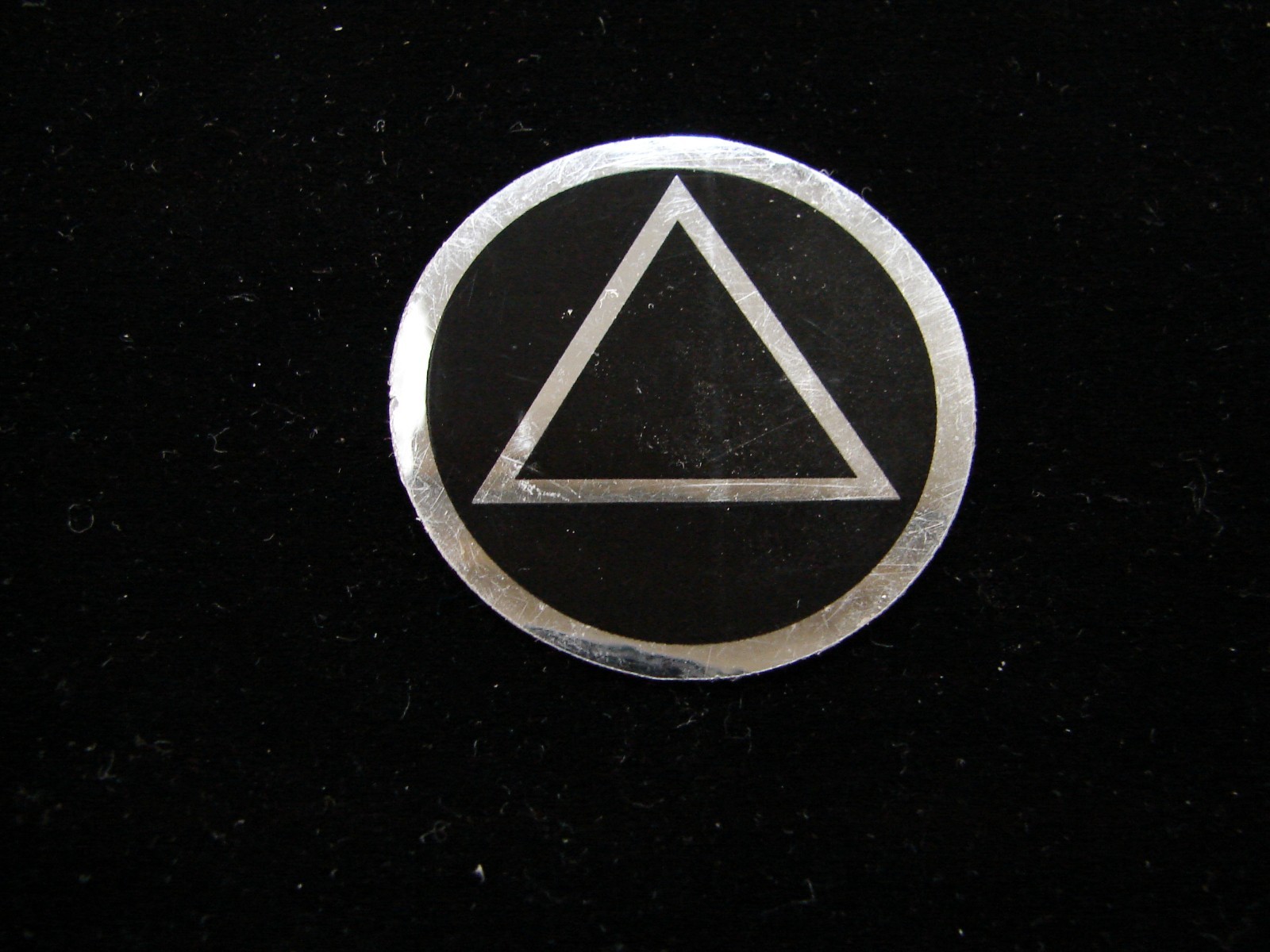 Alcoholics Anonymous AA Symbol Decal 1-1/2″” Round Window or Bumper Sticker