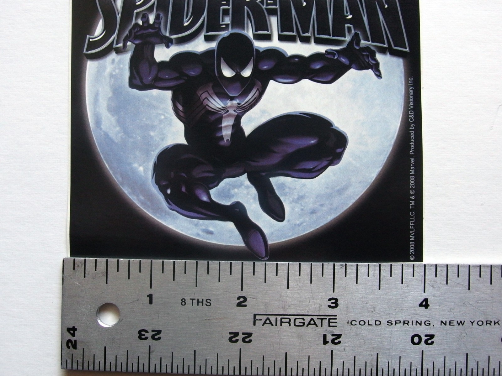 Spider-Man “Spidey Moon” Sticker – Marvel, C&D Visionary – 2008 – 4″ x 4″