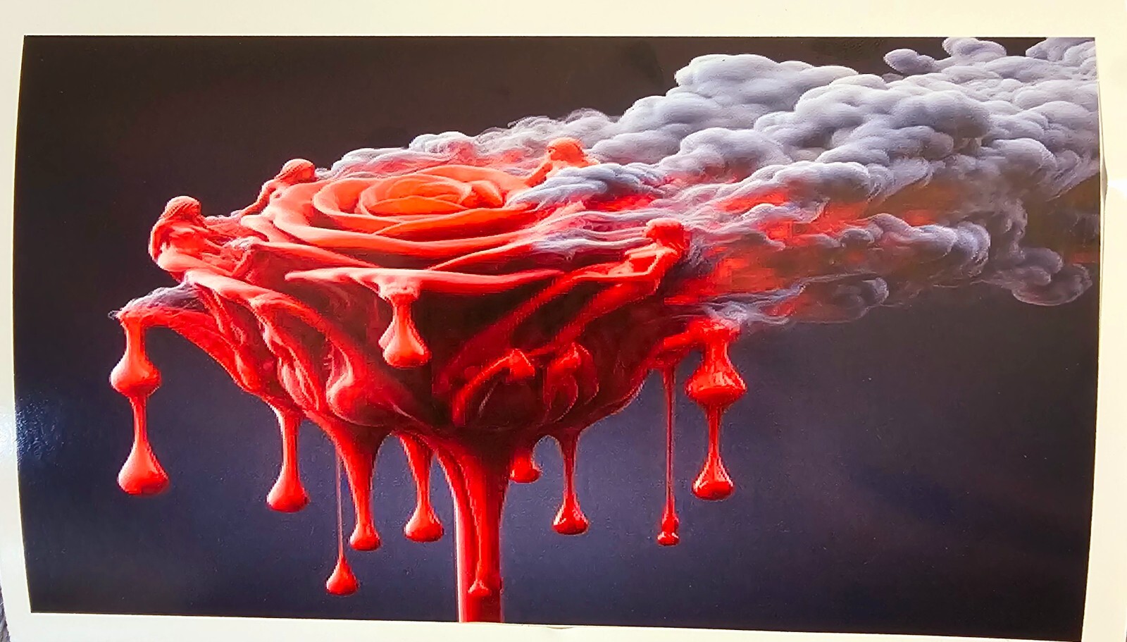 Blood Rose Smoke wall stickers vinyl art decals mural. 6″w x 3″h