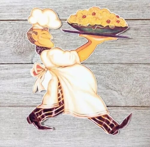 kitchen italian chef wall sticker pasta glossy 9.5 inch 1pc