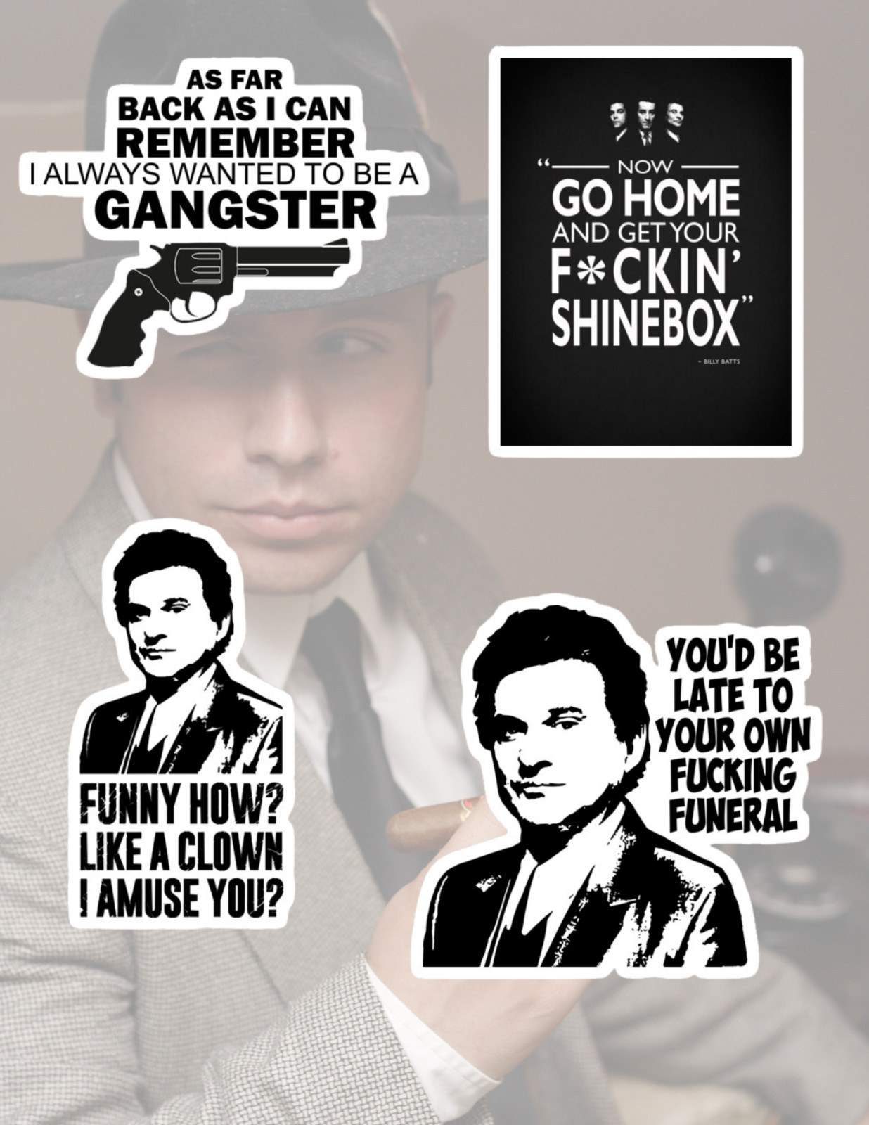 Goodfellas Mob 90’s Movie 4pc Sticker Pack