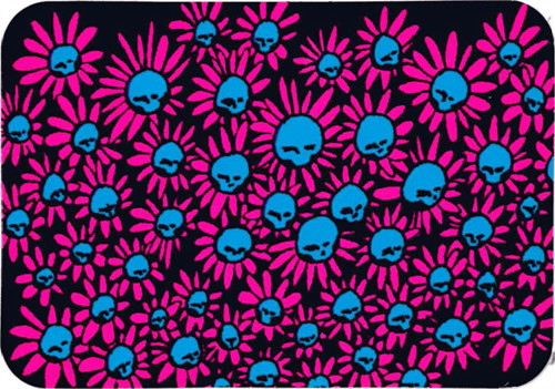 Skulls In Flowers Sticker – 2 1/2″ X 3 3/4″