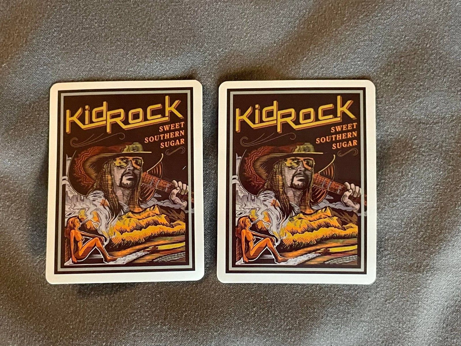Lot (2) KID ROCK 1 3/4″ x 2 1/4″ Band Logo STICKERS FAST! FREE SHIP!