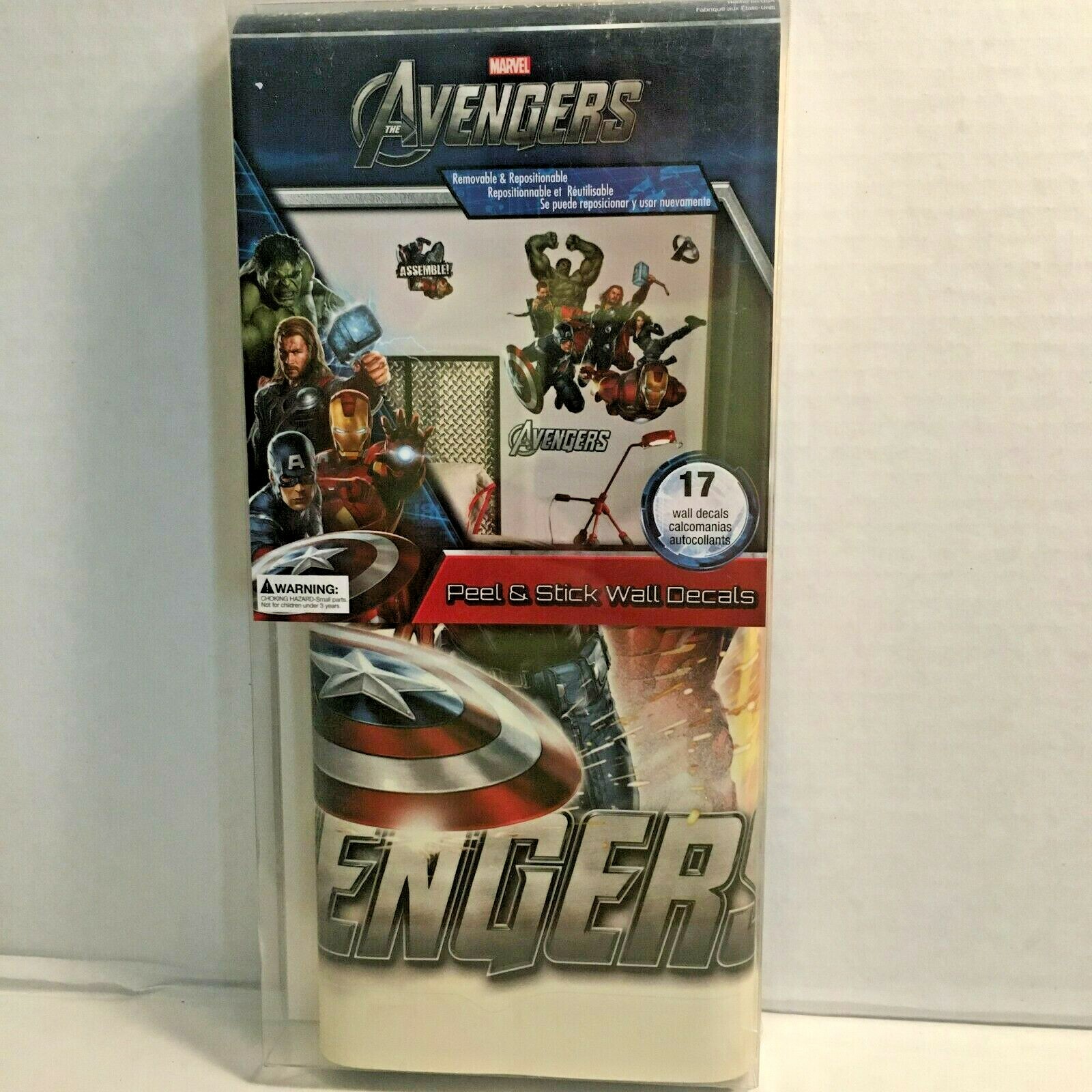Marvel Avengers Super Heroes 17 Peel & Stick Wall Decals Removable Repositional