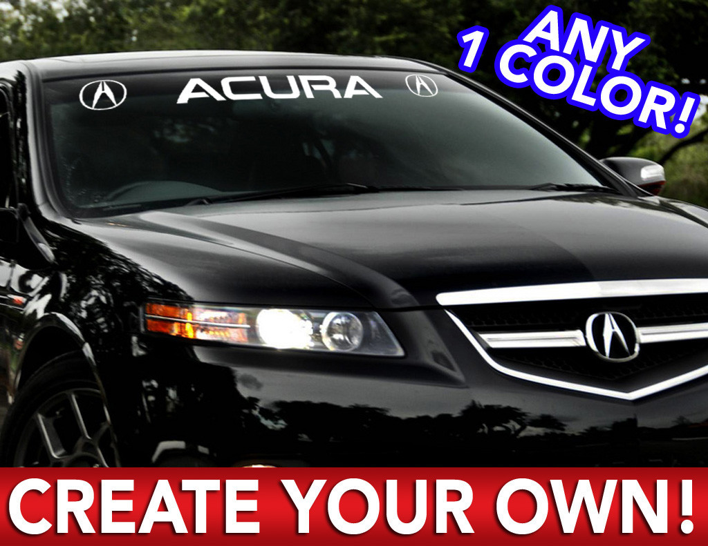 CUSTOM ACURA ” ANY TEXT ” DECAL STICKER Any 1 Color 5″ x 40″