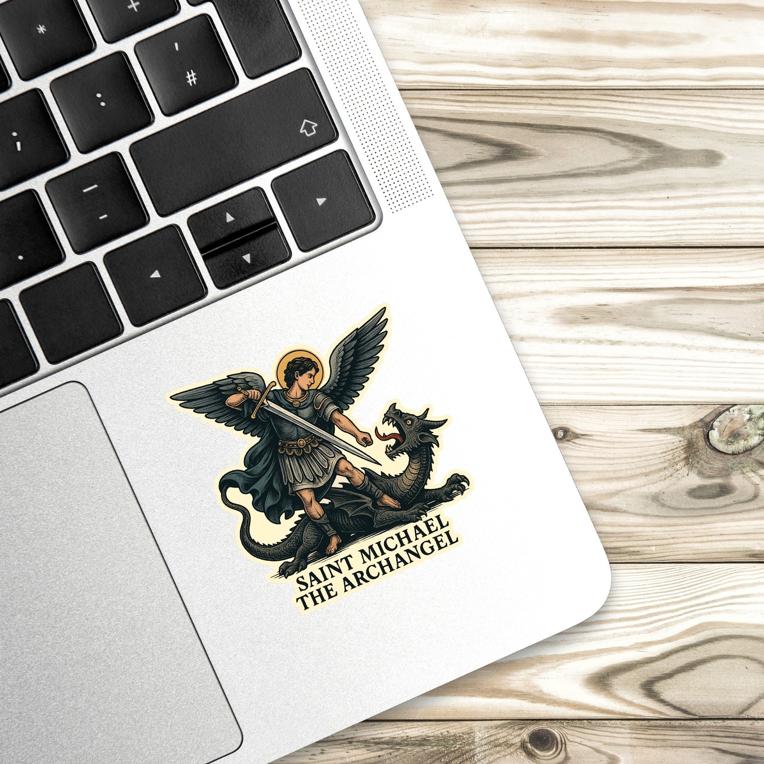 Saint Michael Archangel Stickers: Catholic Vinyl Decals – Waterproof 4-Pack