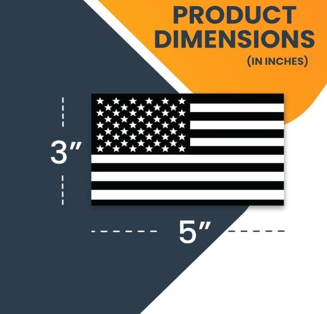 12 PACK! Reflective 3×5 American Flag Stickers, Set of 3″ x 5″ USA Decals Labels